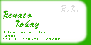 renato kokay business card